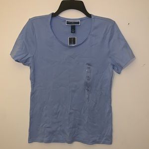 Light blue Karen Scott t-Shirt. Size: L